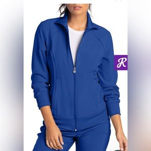 Royal blue scrub jacket